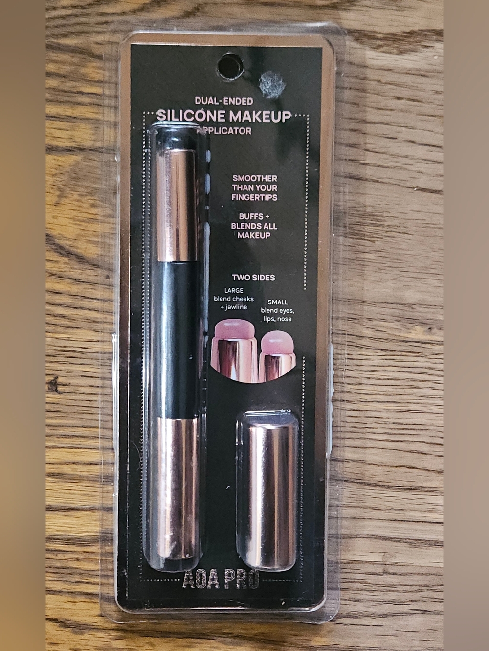 AOA Studio Silicone Makeup Applicator - Black & Rose Gold Packaging BNIB